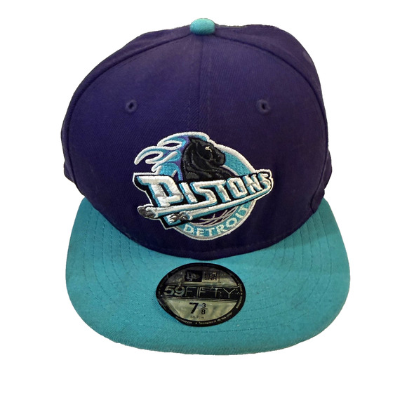 Detroit Pistons Hat Cap Fitted Mens 7 3/8 NBA Hardwood Classics 59FIFTY New Era - Picture 2 of 7
